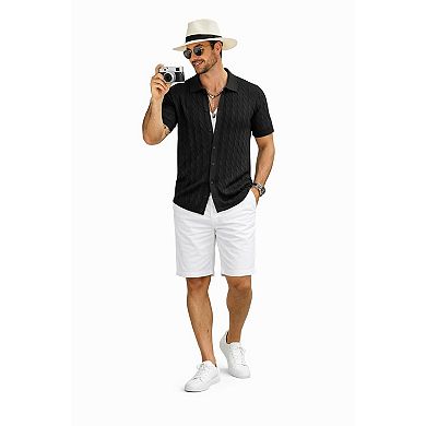 Men Breathable Knit Beach Shirt