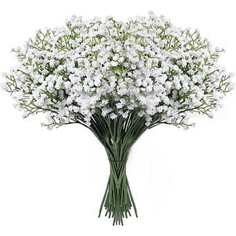 Babys Breath Artificial Flowers,18 pc Gypsophila Real Touch Flowers for Wedding Party Home Garden