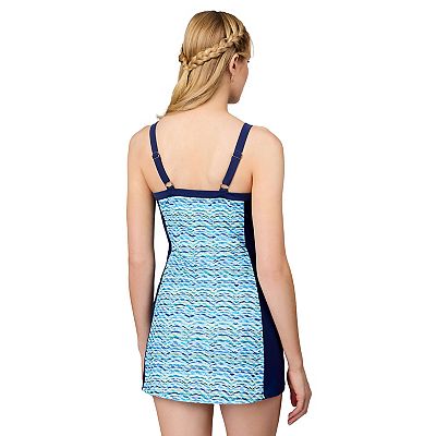 Free Country Women's Swim Dress with Built-in Biker Short