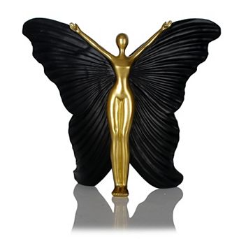 Exquisite Black Fairy Statues: Modern Abstract Home Decor for Office, Bedroom, Dresser