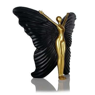 Exquisite Black Fairy Statues: Modern Abstract Home Decor for Office, Bedroom, Dresser