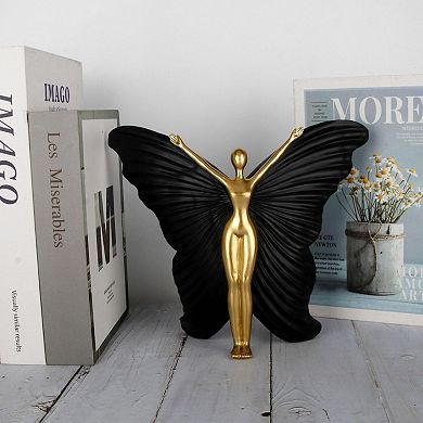 Exquisite Black Fairy Statues: Modern Abstract Home Decor for Office, Bedroom, Dresser