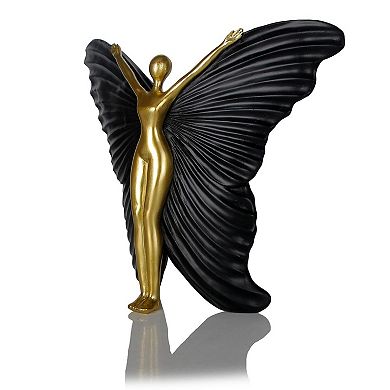 Exquisite Black Fairy Statues: Modern Abstract Home Decor for Office, Bedroom, Dresser
