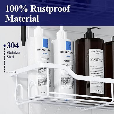 Adhesive Shower Organizer Bathroom Storage 2 Pack