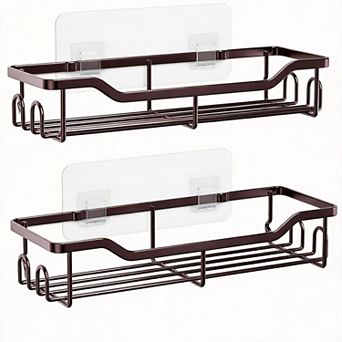 Adhesive Shower Organizer Bathroom Storage 2 Pack