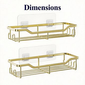 Adhesive Shower Organizer Bathroom Storage 2 Pack