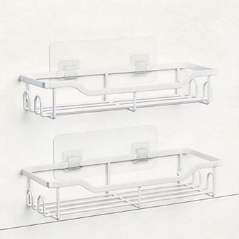 Adhesive Shower Organizer Bathroom Storage 2 Pack