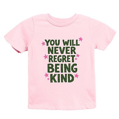 You Will Never Regret Being Kind Green - Youth Short Sleeve Graphic T-Shirt