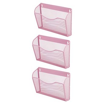 Mesh hanging wall-mounted magazine rack, mail and file basket, office supplies