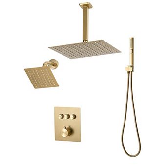 3-Function Shower System with Thermostatic Temperature Control