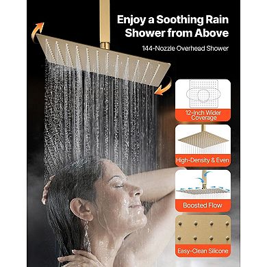 3-Function Shower System with Thermostatic Temperature Control