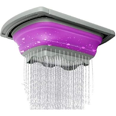 Purple Silicone Collapsible Kitchen Colander/Strainer
