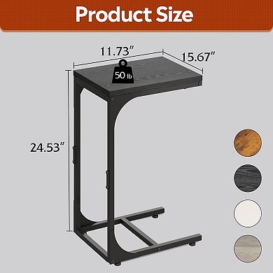 C Shaped End Table Small Couch Side Table Sofa Living Room