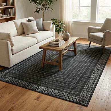 Modern Washable Area Rug Non Slip Stain Resistant Vacuum Clean Ultra Thin Carpet for Bedroom