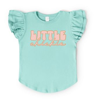 Little Chickie - Flutter Sleeve Graphic T-Shirt