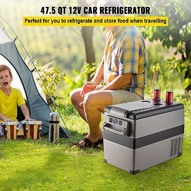 12V Portable Car Fridge Freezer with App Control for Camping and Travel