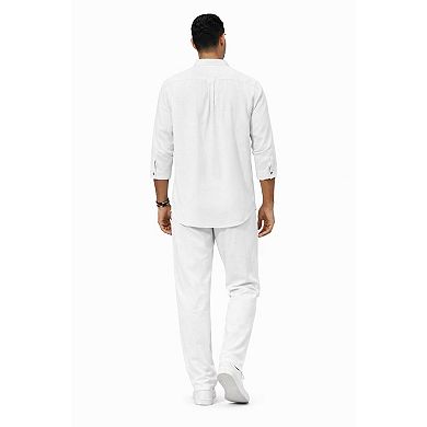 Men Lightweight Casual Linen Shirt