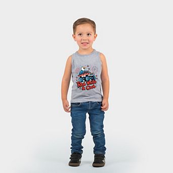 Red, White & Cool Truck Eagle - Toddler Graphic Tank