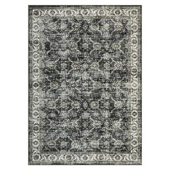 Vintage Area Rug Machine Washable Vacuum Clean Stain Resistant Floor Cover for Kid's Room Playroom