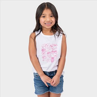 Coquette Strawberries Outlined - Youth Tank Top