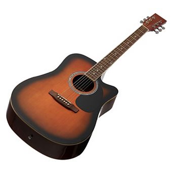 Beginner to Intermediate Cutaway Acoustic Guitar with Rosewood Fingerboard and Backpack Case