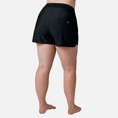 Free Country Women's Plus Size Drawstring Swim Short
