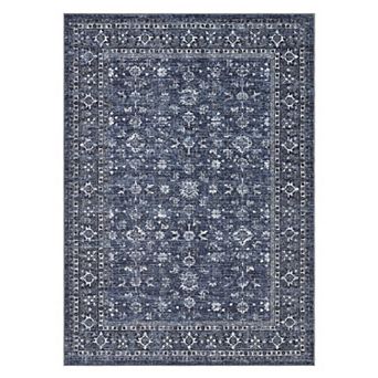 Vintage Area Rug Non Slip Foldable Vacuum Clean Non Shedding Floor Cover for Living Room Playroom