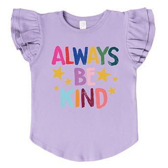 Always Be Kind Stars - Flutter Sleeve Graphic T-Shirt