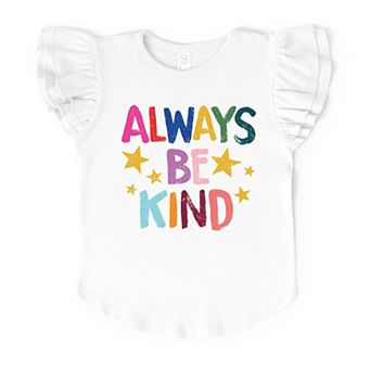 Always Be Kind Stars - Flutter Sleeve Graphic T-Shirt