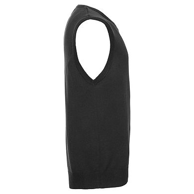 Russell Collection Mens Cotton Acrylic V Neck Sleeveless Sweatshirt