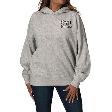 Women's The Devil Wears Prada Icon Grid Oversized Fleece Hoodie Sweatshirt