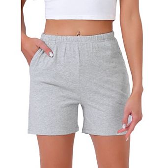 Women's Cotton Pajama Shorts Soft Stretch Comfy Boxer Lounge Shorts with Pockets