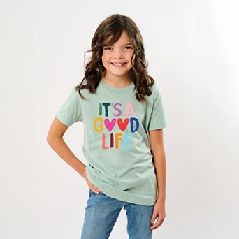 It's A Good Life Hearts - Youth Short Sleeve Graphic T-Shirt