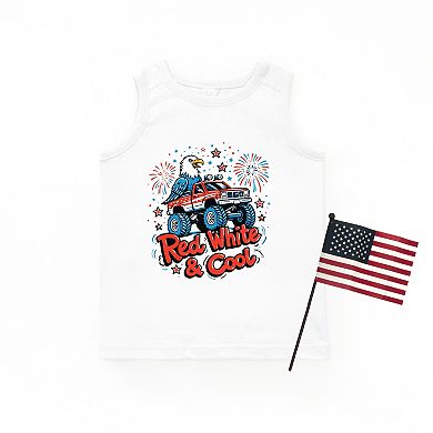 Red, White & Cool Truck Eagle - Youth Tank Top