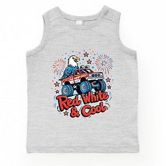 Red, White & Cool Truck Eagle - Youth Tank Top