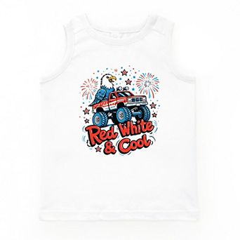 Red, White & Cool Truck Eagle - Youth Tank Top