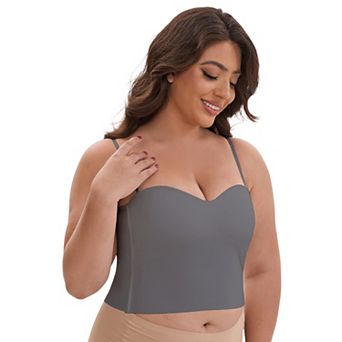 Women's Adjustable Spaghetti Straps Wireless Padded Camisole Slim Fit Sweetheart Neck Solid Tank Top