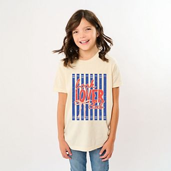 Book Lover Club Stripes - Youth Short Sleeve Graphic T-Shirt
