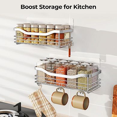 Shower Caddy Shelf Adhesive Storage Rack 2 Pack