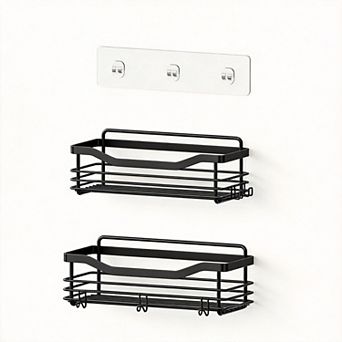 Shower Caddy Shelf Adhesive Storage Rack 2 Pack