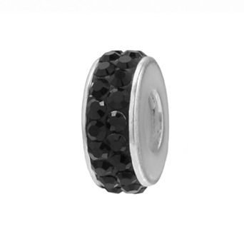 Individuality Beads Sterling Silver Crystal Round Stopper Bead