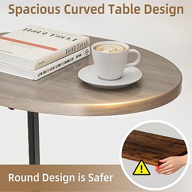 Folding C-Shaped Side Table Sofa Coffee Table