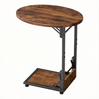 Folding C-Shaped Side Table Sofa Coffee Table