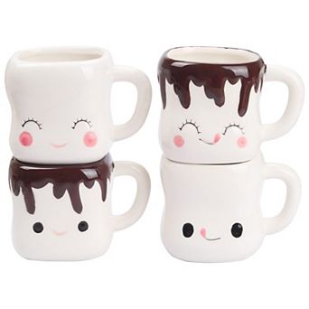 Marshmallow Mugs Cute Mug Gifts 6oz 4 Pack