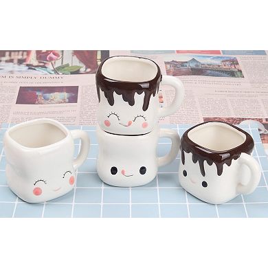 Marshmallow Mugs Cute Mug Gifts 6oz 4 Pack