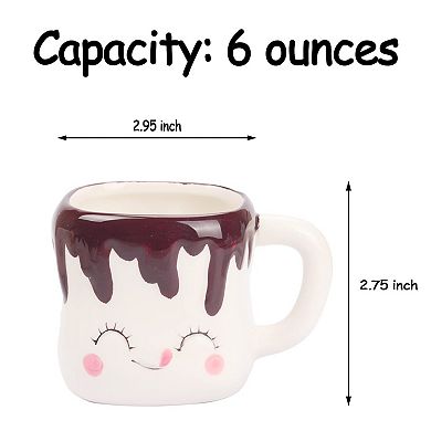 Marshmallow Mugs Cute Mug Gifts 6oz 4 Pack