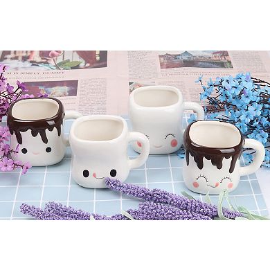 Marshmallow Mugs Cute Mug Gifts 6oz 4 Pack