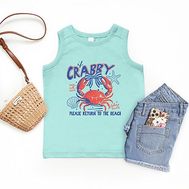 If Crabby Please Return To The Beach Grunge - Youth Tank Top