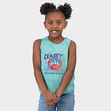 If Crabby Please Return To The Beach Grunge - Youth Tank Top