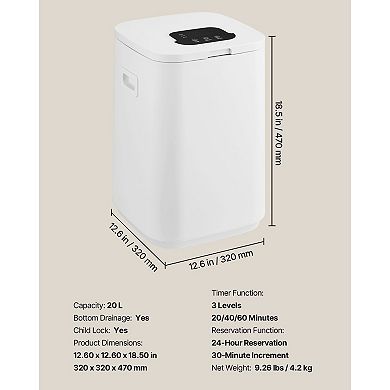 Electric Towel Warmer Bucket with 24 Hour Reservation and Auto Shut Off